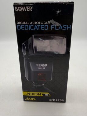 Bower SFD728N Digital Auto Focus Flash for Nikon i-TTL Brand New Open Box